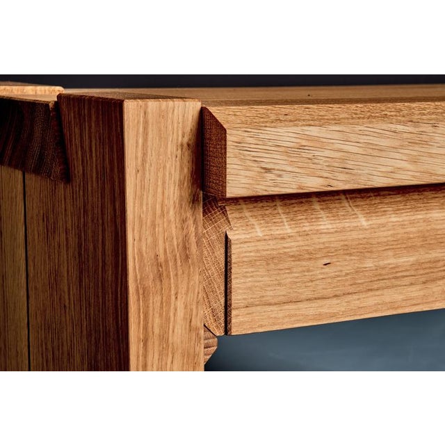 T38 Bedside Tables in Oak attributed to Pierre Chapo, 2010, Set of 2 For Sale - Image 13 of 15