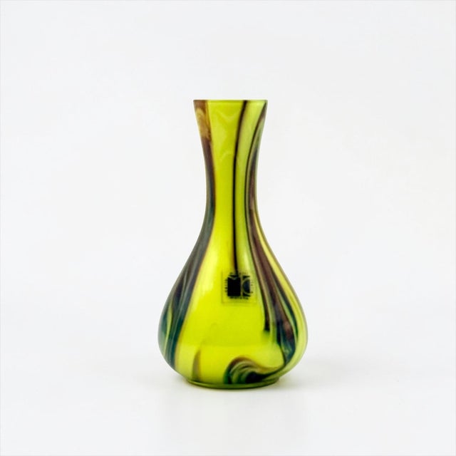 This hand blown Murano art glass vase was produced in Italy during the 1970s by Carlo Moretti, one of the most respected...