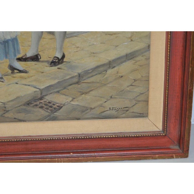 Late 19th to Early 20th Century Oil Painting "Colonial Bread Vendors" c.1900 For Sale - Image 10 of 11