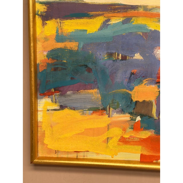 Ubaid Syed, Abstract, 1950s, Oil on Canvas, Framed For Sale - Image 8 of 18