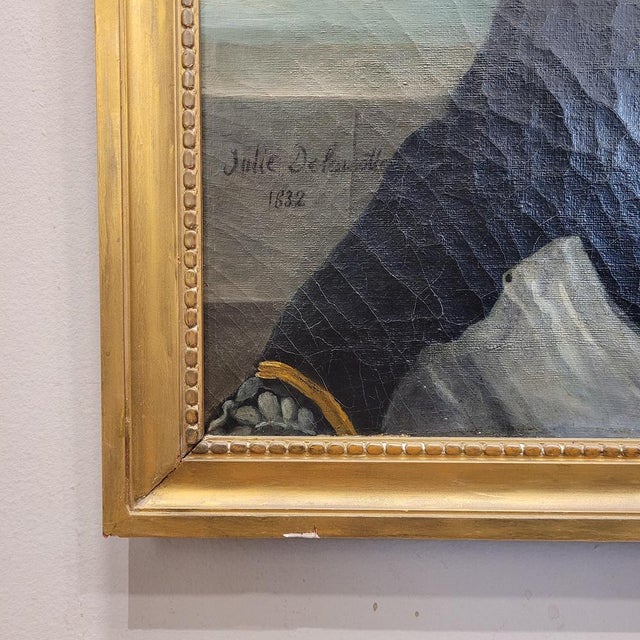 Julie Delamontre, Portrait of a Military Officer, 1832, Oil Painting on Canvas, Framed For Sale - Image 18 of 18
