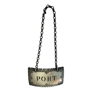 Mid 20th Century Sterling Silver "Port" Decanter Label/Tag by Stieff Company for Colonial Williamsburg