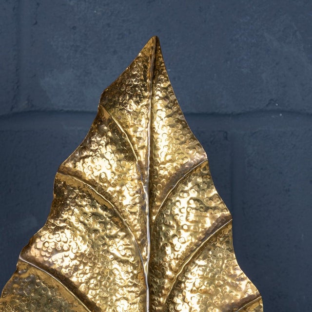 Vintage Italian Brass Floor Lamp in the style of Tommaso Barbi, 1970 For Sale - Image 13 of 18