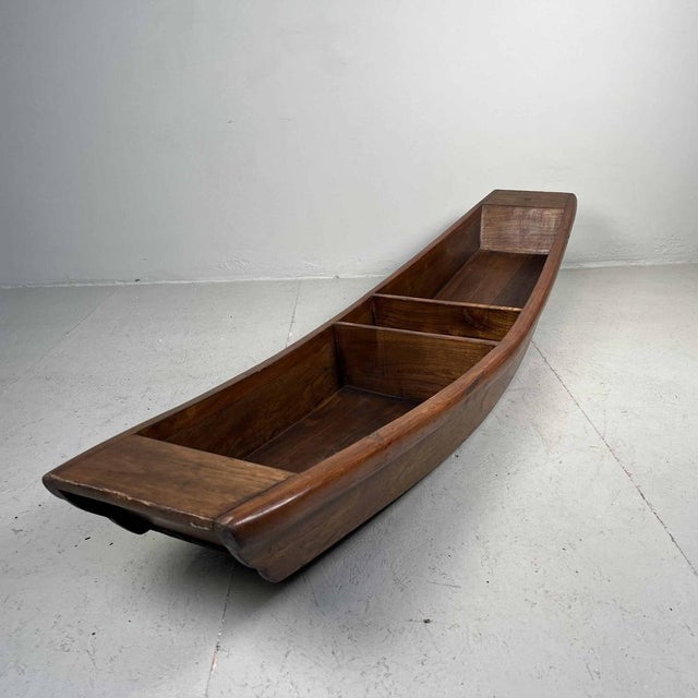 Japanese Wabi Sabi Wooden Model Ikebana Boat, 1940s For Sale - Image 6 of 18
