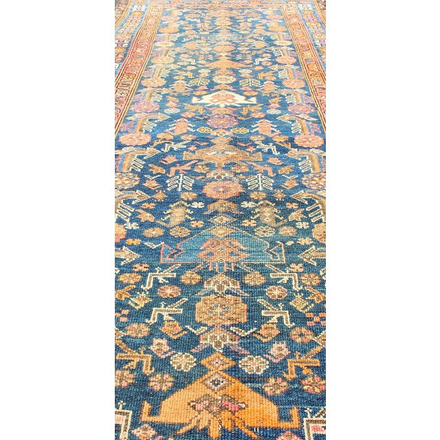 Antique Persian Malayer Runner With Rich Botanical Design 3'8 X 9'8 For Sale - Image 10 of 14