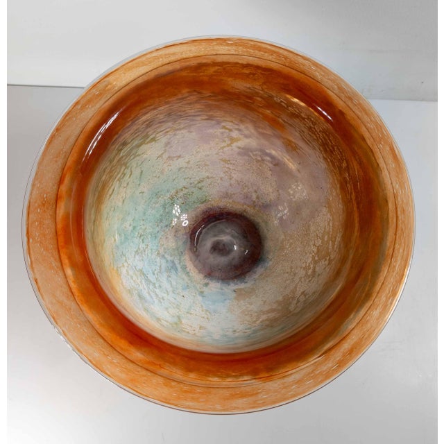 Glass Mid-Century Modern Scandinavian Art Glass Centerpiece Bowl Kjell Engman for Kosta Boda For Sale - Image 7 of 13