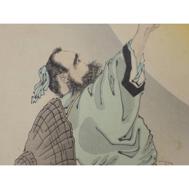Late 19th Century 1886 Yoshitoshi Woodblock Cassia-Tree Moon, Wu Gang One Hundred Aspects of the Moon Antique Meiji Print For Sale - Image 5 of 7