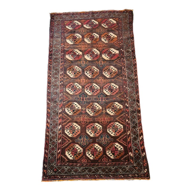 Vintage Baluchi Rug in Wool, 1960s For Sale