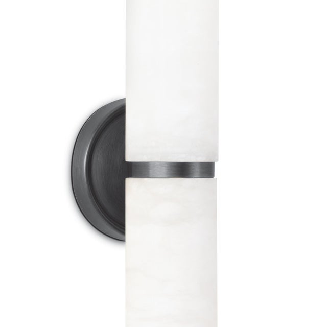 Contemporary Regina Andrew Salon Alabaster Sconce Large, Oil Rubbed Bronze For Sale - Image 3 of 6