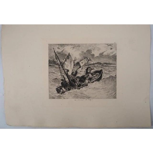 After Eugène Delacroix, Jesus on the Lake of Gennesaret, Engraving, 1873 For Sale - Image 5 of 6