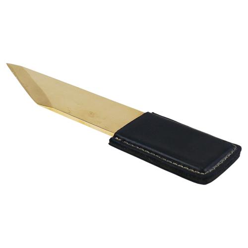 Large No. 4215 Letter Opener Knife in Brass and Leather by Carl Auböck, Vienna, Austria, 1950s For Sale - Image 12 of 12