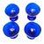 Mid-Century Modern Vintage Cobalt Blue Italian Glass Stemmed Goblets - 4 Pieces For Sale - Image 3 of 3