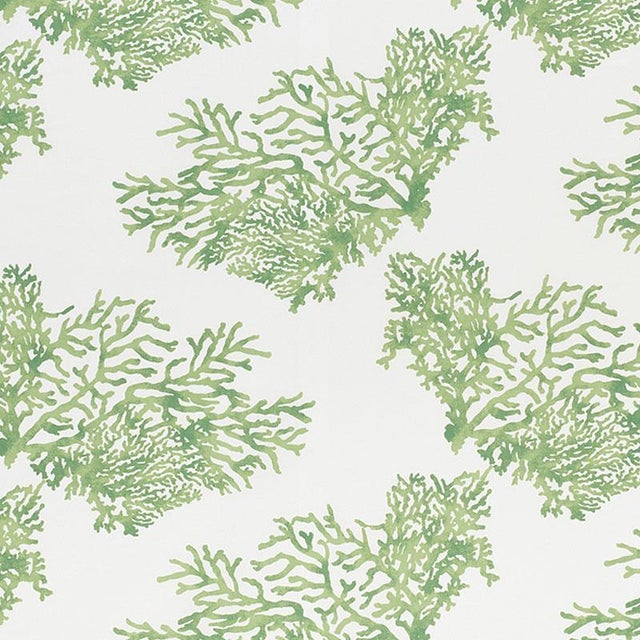 Sample - Schumacher Great Barrier Reef Ii Fabric in Green For Sale
