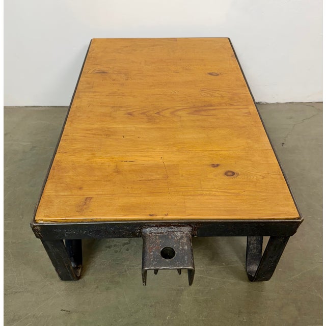 Industrial Black Coffee Table Cart, 1960s For Sale - Image 14 of 17
