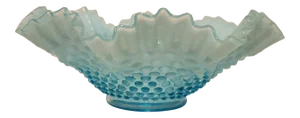 Fenton Blue Opalescent Hobnail Bowl
