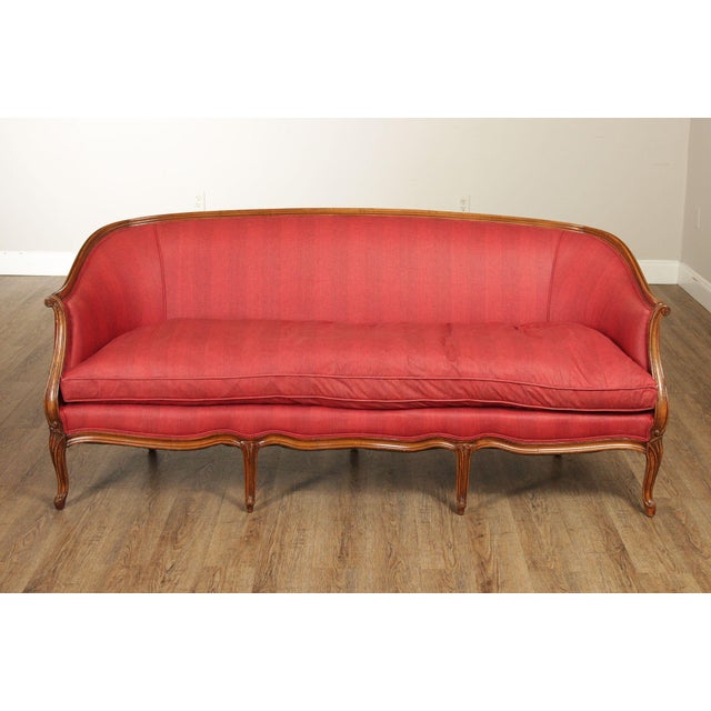 French Louis XV Style Walnut Upholstered Sofa For Sale - Image 13 of 18