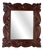 Antique Wood Wall Mirror with Ornate Scrollwork Wooden Frame, 1920s For Sale