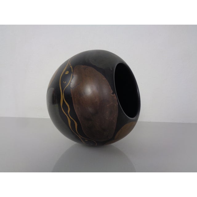 Studio Ceramic Ball Vase, Germany, 1970s For Sale - Image 9 of 18