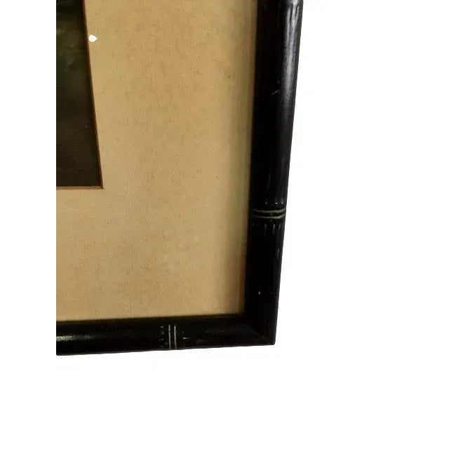 Brown 1940s Japanese Folk Art Gouache and Acrylic Paintings, Framed - Set of 3 For Sale - Image 8 of 12