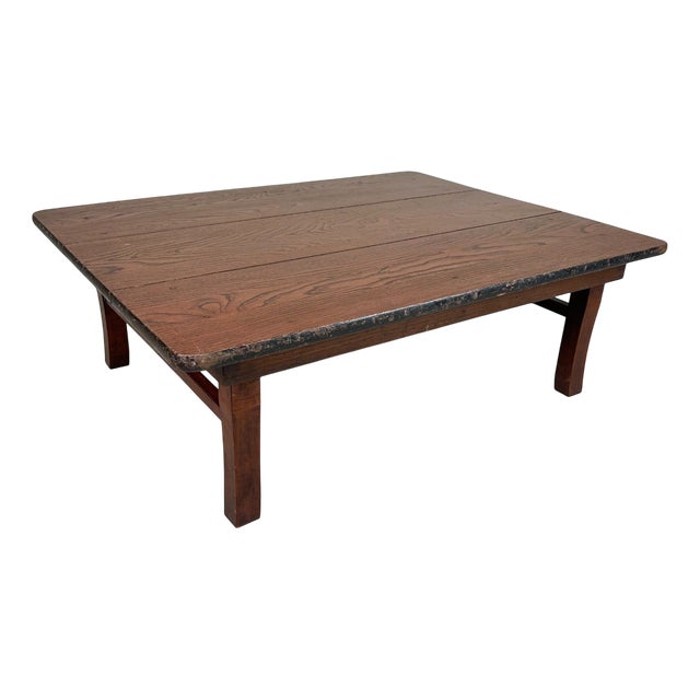 Vintage Japanese Wooden Folding Leg Table, 1920s For Sale