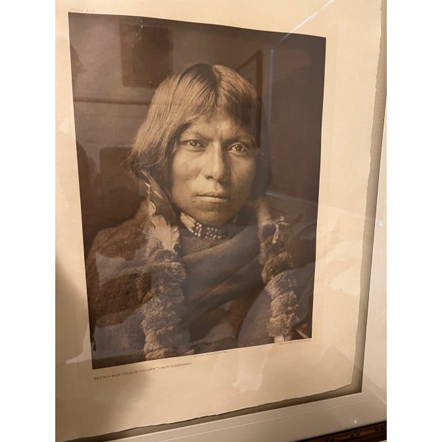 Sienna Framed Edward Curtis Oku'wa -Tse Cloud Yellow an Ildefonso C 1905 Christopher Cordozo For Sale - Image 8 of 13