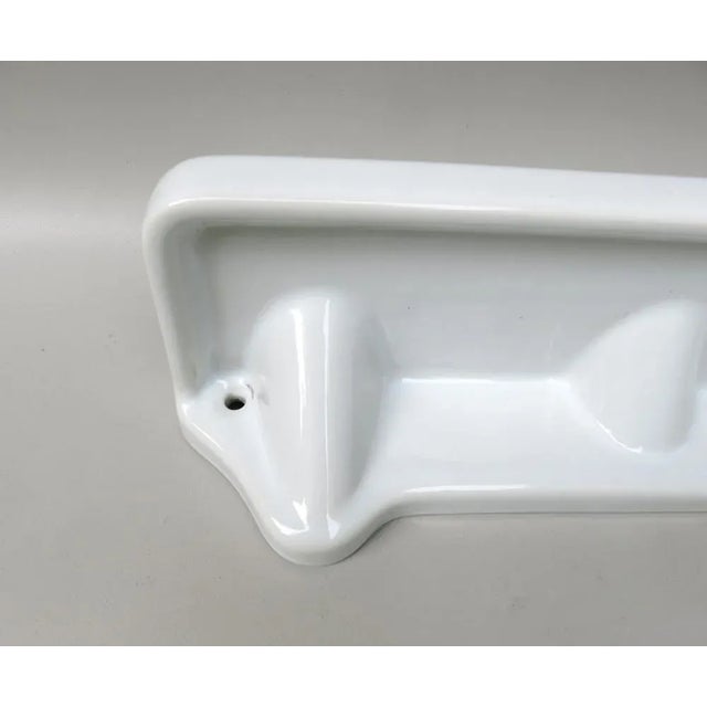 Bathroom Tray Wall Console in Porcelain White, 1950s For Sale - Image 17 of 18