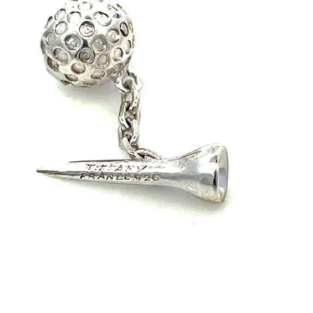 Metal 1990s Tiffany & Co Estate Golf Ball Cufflinks Sterling Silver, 2 Pieces For Sale - Image 7 of 11