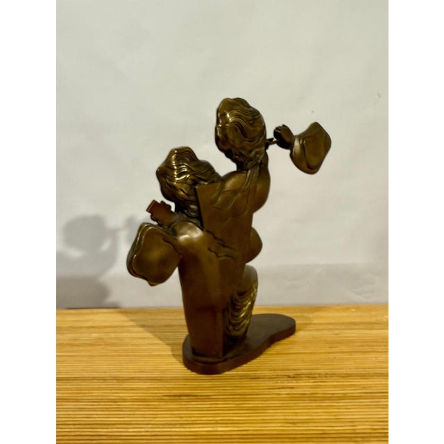 Bronze Duet Sculpture from Alvar Sunol Munoz-Ramos, 1988 For Sale - Image 4 of 15