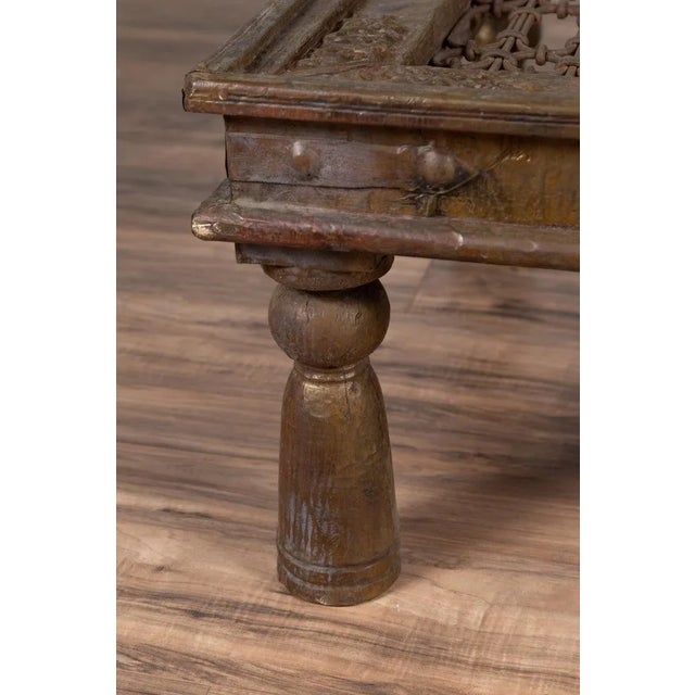 Indian Brass Coffee Table For Sale - Image 11 of 13