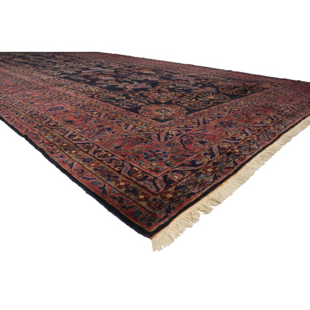 Victorian Oversized Antique Persian Sarouk Rug - 12'00 X 25'00 For Sale - Image 3 of 7