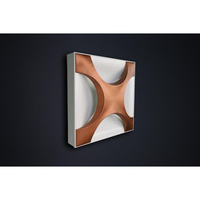 1960s Cross Oyster Flush Mount Light by Rolf Krüger for Staff Leuchten, 1968 For Sale - Image 5 of 14