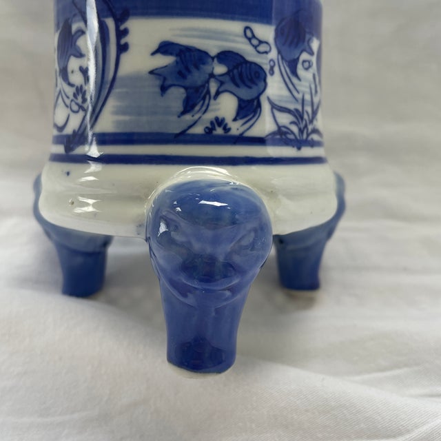 Vintage Chinoiserie Koi Vase For Sale - Image 4 of 5