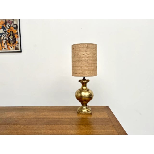 Vintage Brass Table Lamp, 1950s For Sale - Image 4 of 14