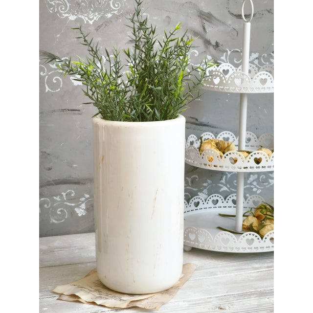 Antique Alabaster Vase, Tall Marble Jar For Sale - Image 6 of 11