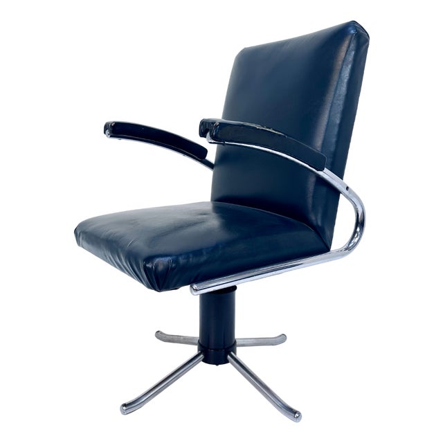 Early Steel Tube Swivel Desk Chair with Tilt from Mauser Werke Waldeck, Germany, 1930s For Sale