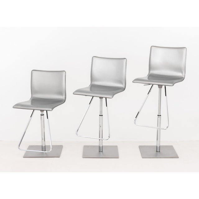 Cattelan Italia Cattelan Italia "Toto" Adjustable Bar Stools, 6 For Sale - Image 4 of 11