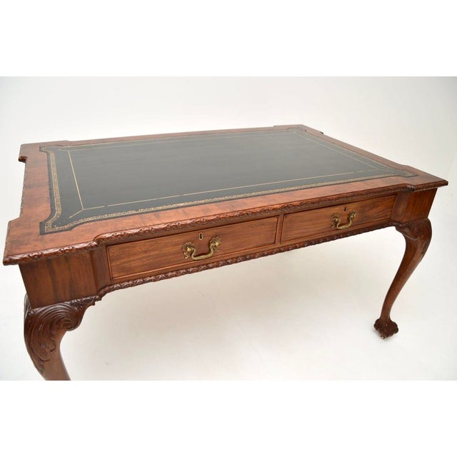 Antique Chippendale Revival Desk from Gillows, 1890s For Sale - Image 9 of 16