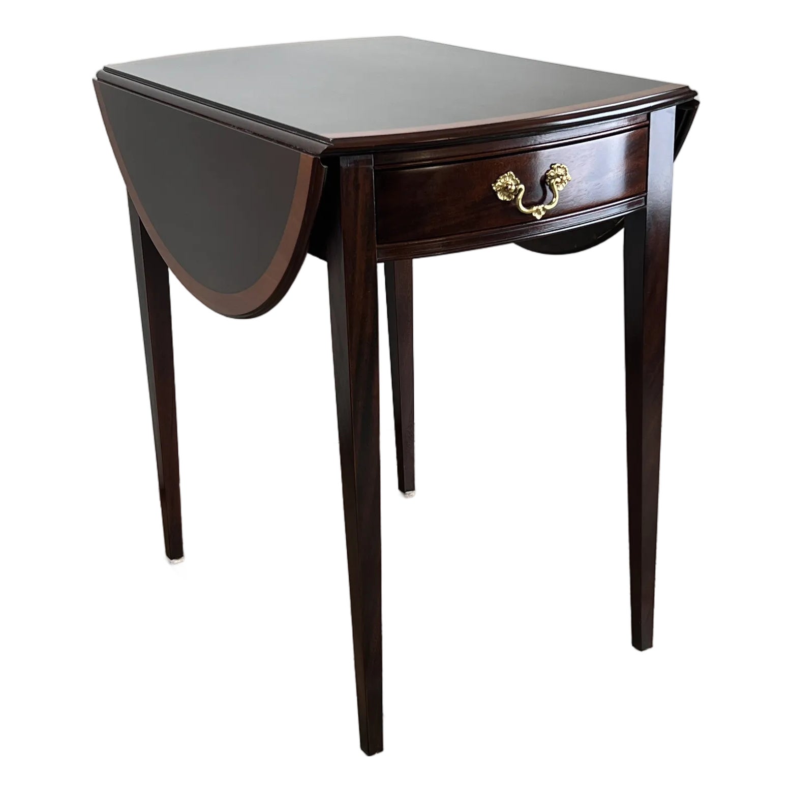 Vintage Federal Style Edge Banded Mahogany End Table by Stickley | Chairish