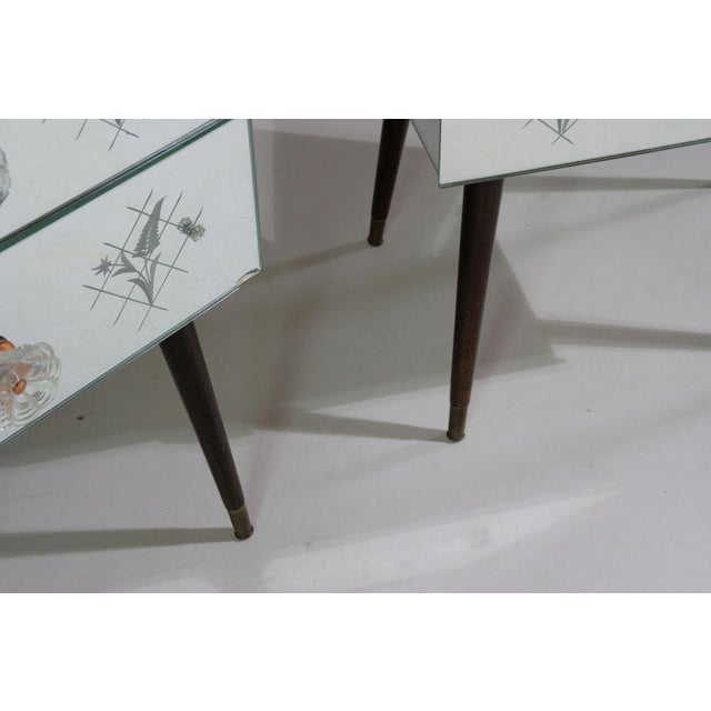Art Deco Mirrored Bedside Tables, 1950s, Set of 2 For Sale - Image 17 of 18