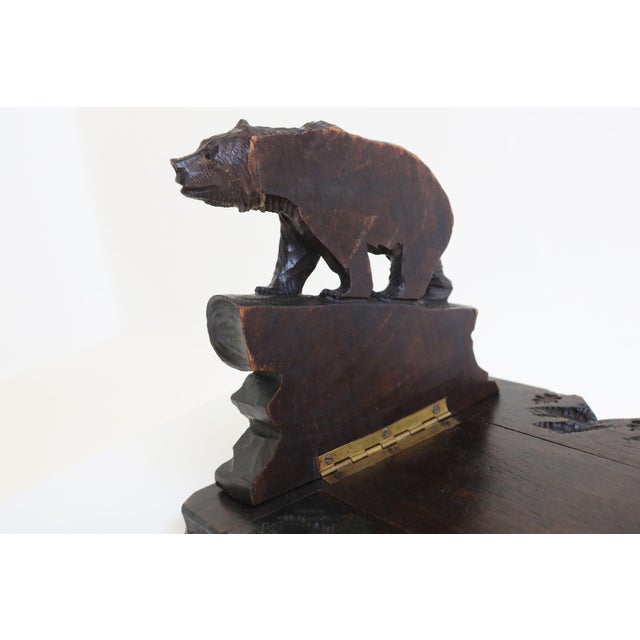Antique Black Forest Bear Bookcase, 1890 For Sale - Image 9 of 11