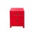 Distressed Rustic Rough Bright Red Drawer Small End Table Nightstand For Sale In San Francisco - Image 6 of 7