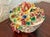 Mid 20th Century Vintage Italian Capodimonte Porcelain Flower Basket Box With Applied Roses For Sale - Image 5 of 11