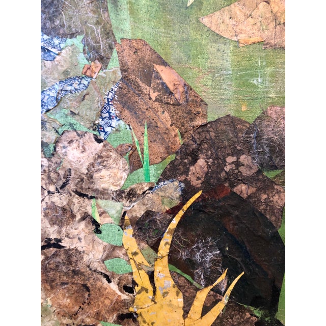 Leonard Brooks, Large Canadian Mexican Modernist Figurative Abstract Collage Painting Landscape, 1984 For Sale - Image 10 of 13