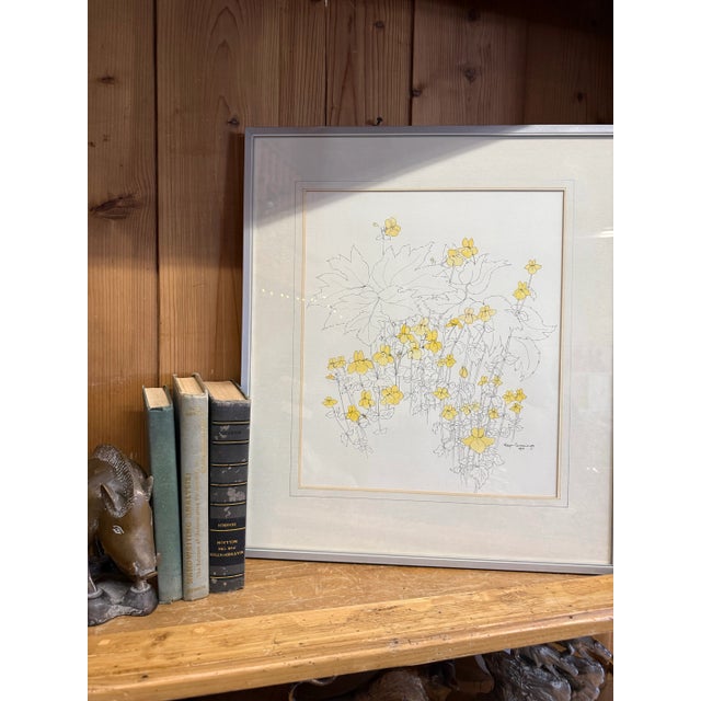 Lovely little piece of art. 1977 original art work by Kaya Cummings. In original gallery frame.