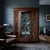 American Arts & Crafts/Mission style bookcase and display cabinet, circa 1900–1915, constructed from solid quarter-sawn...