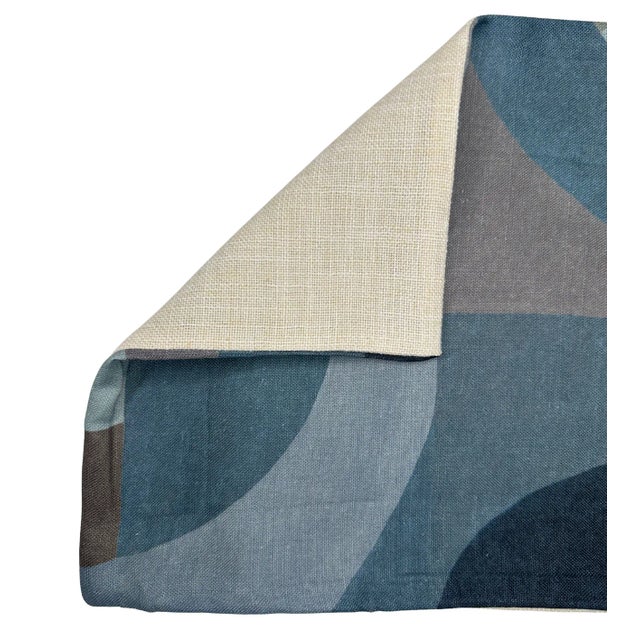 2020s Abstract Pillow Cover in Indigo Blue, 12x20 Pillow For Sale - Image 5 of 5