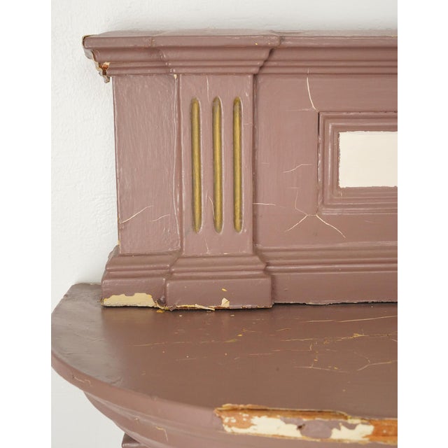 Mid 20th Century Colonial Revival Painted Wood Pilaster Mantel For Sale - Image 5 of 11
