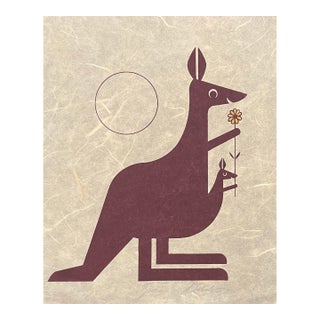 1970s James Omohundro Kangaroo Serigraph For Sale