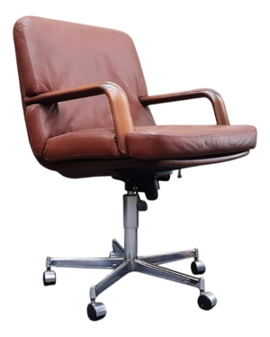 Leather Office Chair by Bernd Münzebrock for Walter Knoll, 1970s