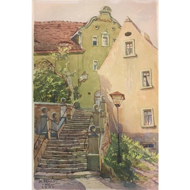 Bernburg, Schenktreppe zum Ratskeller (Staircase to the Town Hall Cellar), Arnold Karl (1883-1953), Vienna 1942,...